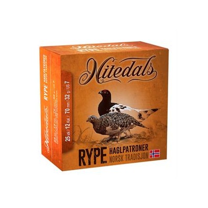 Nitedals rype cal. 12-70 32 g US7, 25 stk